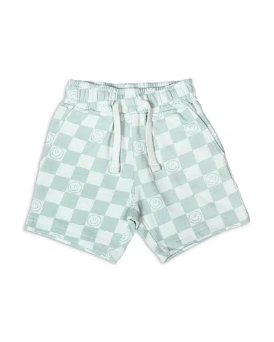Mish Mish Boys' Check French Terry Shorts - Little Kid In Blue