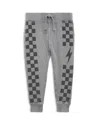 Mish Mish Boys' Check Jogger Pants - Little Kid In Gray