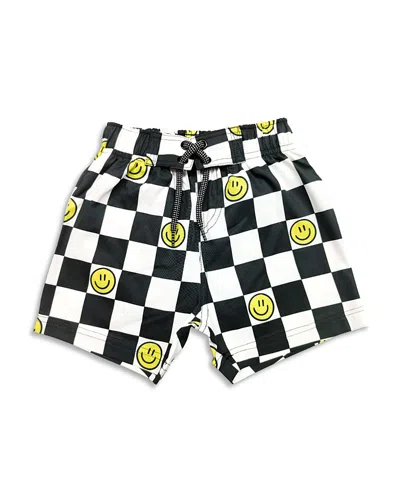Mish Mish Boys' Check Smile Board Shorts - Little Kid In Multi
