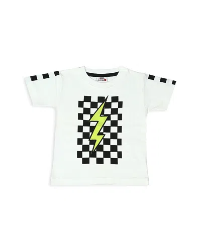 Mish Mish Boys' Checkered Bolt Tee - Little Kid In White