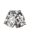 Mish Mish Boys' Hippie Smile Board Swim Trunks - Little Kid In Black