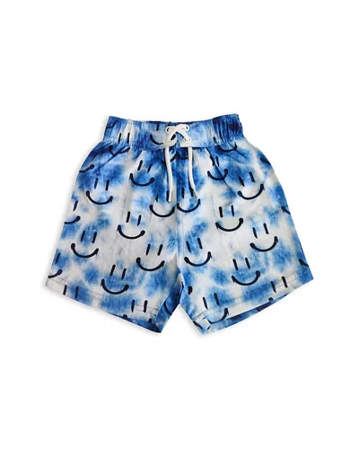 Mish Mish Boys' Hippie Smile Board Swim Trunks - Little Kid In Navy