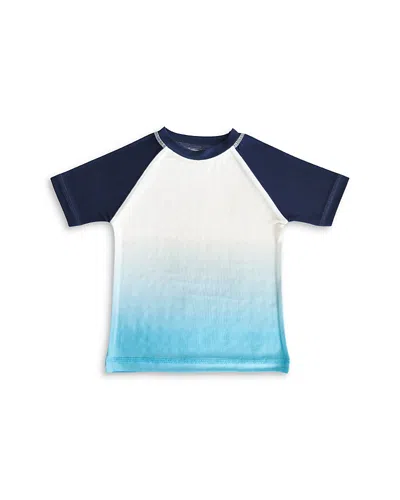 Mish Mish Boys' Ombre Short Sleeve Rash Guard - Little Kid In Blue