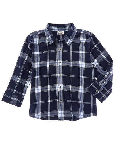 Mish Mish Kids' Foam Finger Flannel Shirt In Blue