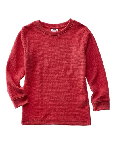Mish Mish Kids' Heathered Thermal Top In Red
