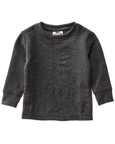 Mish Mish Kids' Heathered Thermal Top In Gray