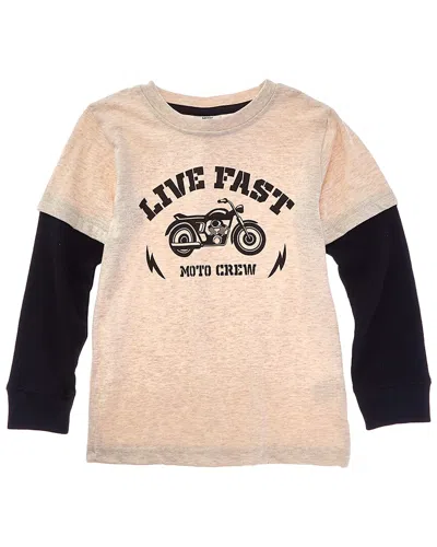 Mish Mish Kids' Live Fast 2fer Top In Neutral