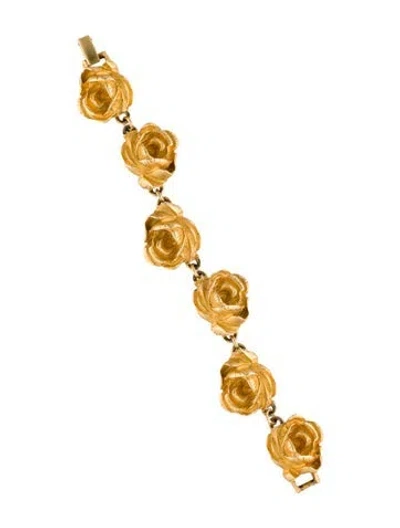 Pre-owned Mish Rose Link Bracelet, 6" In Multi