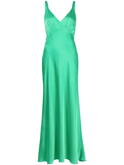 Misha Agustina Slip Maxi Dress In 绿色
