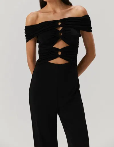 Misha Alicia Slinky Jersey Jumpsuit In Black