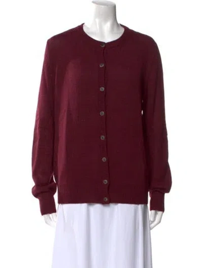 Pre-owned Misha And Puff Baby Alpaca Crew Neck Sweater In Burgundy