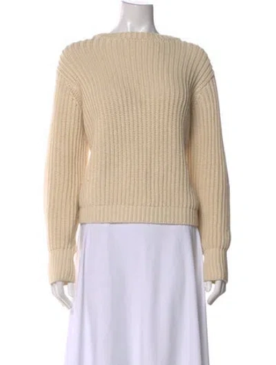 Pre-owned Misha And Puff Bateau Neckline Sweater In Neutral