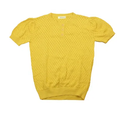 Pre-owned Misha And Puff Kids' Girls Yellow Sweater