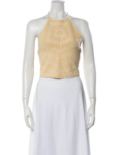 Pre-owned Misha And Puff Halterneck Sweater In Yellow