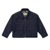 Misha And Puff Misha & Puff Kids Indigo Denim Zip Jacket In Black