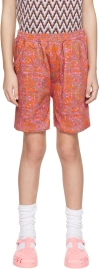 Misha And Puff Kids Multicolor Pull-on Shorts In Bloom Medallion 663