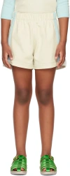 Misha And Puff Kids White Resort Shorts In Marzipan 007