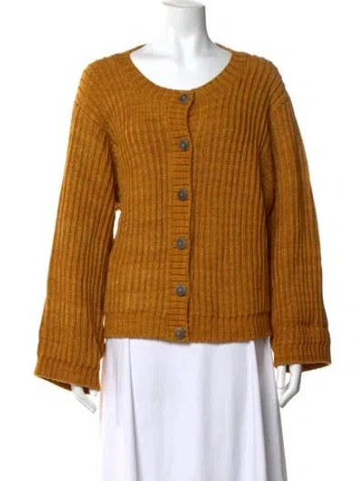 Pre-owned Misha And Puff Merino Wool Crew Neck Sweater In Brown