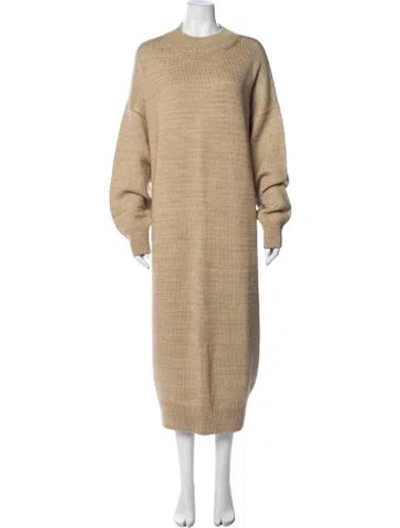 Pre-owned Misha And Puff Merino Wool Crew Neck Sweater In Neutrals