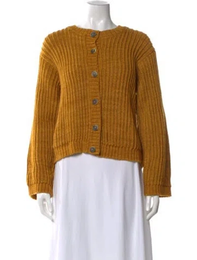 Pre-owned Misha And Puff Merino Wool Crew Neck Sweater In Yellow