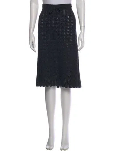 Pre-owned Misha And Puff Merino Wool Knee-length Skirt In Black