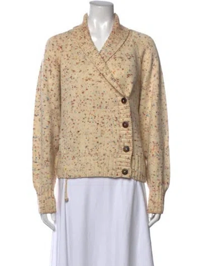 Pre-owned Misha And Puff Merino Wool Patterned Sweater In Neutrals
