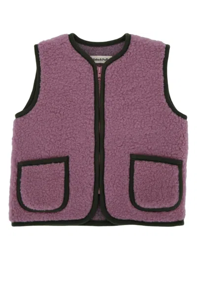 Misha And Puff Misha & Puff Mini Pepitko Vest For Kids In Pink