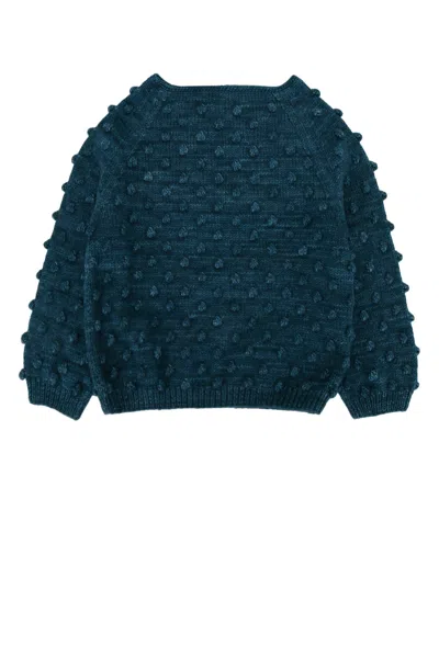 Misha And Puff Misha & Puff Mini Popcorn Knit Sweater In Blue