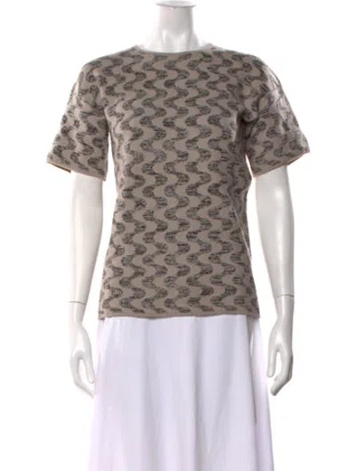 Pre-owned Misha And Puff Patterned Crew Neck Sweater In Grey
