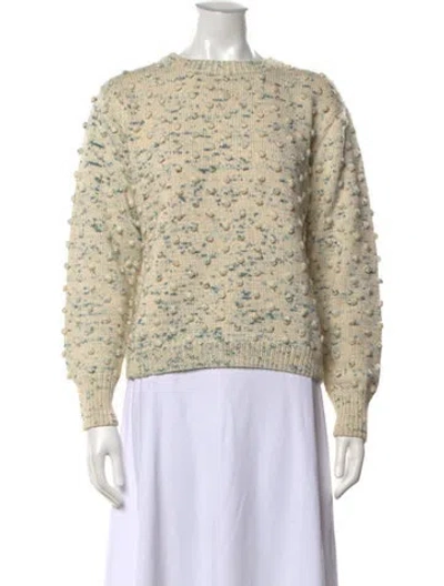 Pre-owned Misha And Puff Patterned Crew Neck Sweater In Neutrals