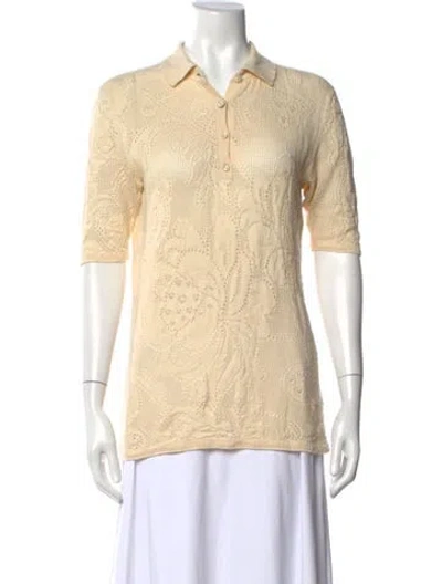 Pre-owned Misha And Puff Patterned Short Sleeve Polo In Neutral