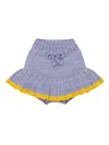 Misha And Puff Ruffled Drawstring Skirt In Blue