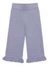 Misha And Puff Ruffled Knit Trousers In Purple