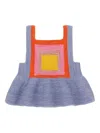 Misha And Puff Square-pattern Ruffled Top In Multi