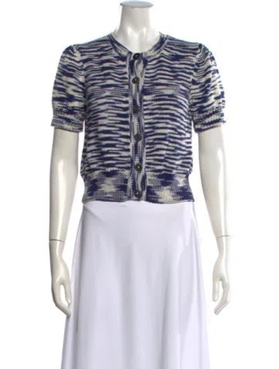 Pre-owned Misha And Puff Striped Crew Neck Sweater In Neutrals/pink