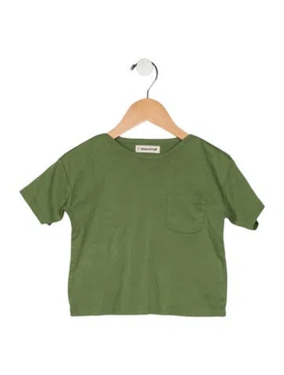 Pre-owned Misha And Puff Babies' Toddler Boys' Crewneck Pocket Tee In Green