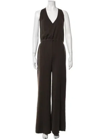 Pre-owned Misha And Puff V-neck Jumpsuit In Black