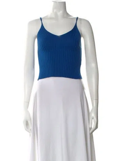 Pre-owned Misha And Puff V-neck Sleeveless Crop Top In Multi