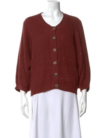 Pre-owned Misha And Puff V-neck Sweater In Brown