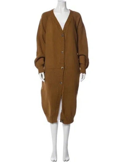 Pre-owned Misha And Puff V-neck Sweater In Brown