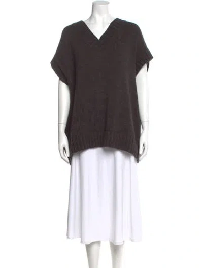 Pre-owned Misha And Puff V-neck Sweater In Gray