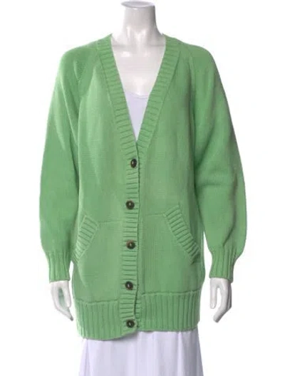 Pre-owned Misha And Puff V-neck Sweater In Green