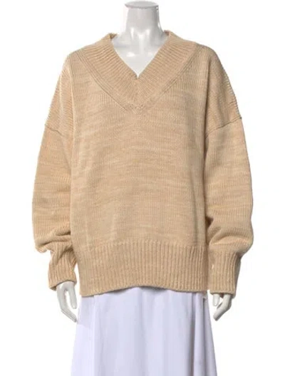 Pre-owned Misha And Puff V-neck Sweater In Neutrals