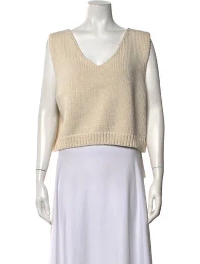 Pre-owned Misha And Puff V-neck Sweater In Yellow