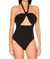 Misha Ari Halter-neck Bodysuit In Black In Black