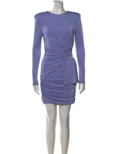 Pre-owned Misha Asymmetrical Mini Dress In Purple