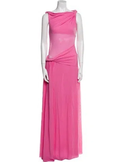 Pre-owned Misha Bateau Neckline Jumpsuit In Pink