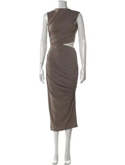 Pre-owned Misha Bateau Neckline Long Dress