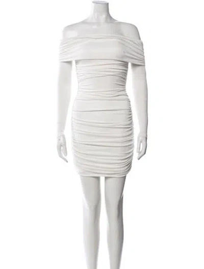 Pre-owned Misha Bateau Neckline Mini Dress W/ Tags In White