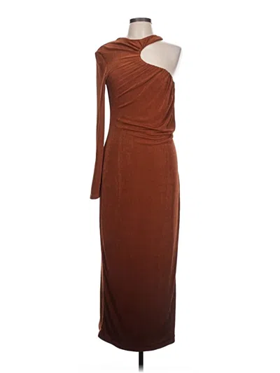 Pre-owned Misha Casual Dress In Brown
